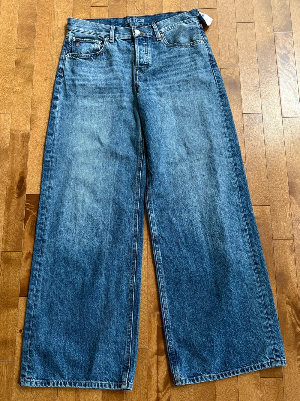 ÉTICA Marley High-Rise Ultra Wide-Leg Blue Denim Jeans | Size 27